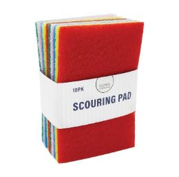 48 pieces Bh Colored Scrub Pad  10ct  5.9x3.9x0.2 - Scouring Pads & Sponges