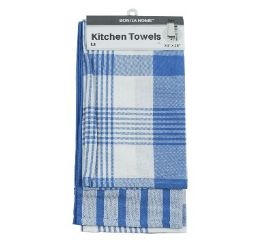 20 pieces Kitchen Towel 2pc L Blue 20x28in - Kitchen Towels