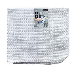 60 of Dish Cloth 2pc Waffle White 12x12in