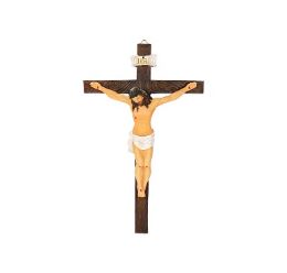 6 pieces Bh Hanging Crucifix Polyresin 16in - Religious Decor