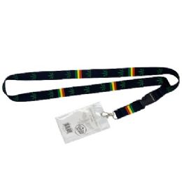 480 pieces Bh Lanyard & Badgehldr Cannabis Bk 22in - ID Holders