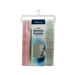 24 pieces Bh S-Curtain W-Hooks 71in PK-Gy Peva - Shower Curtain