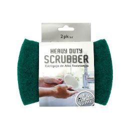 48 pieces Bh Hvy Duty Scrubber 2ct 5.5x4.3x0.78 in - Scouring Pads & Sponges