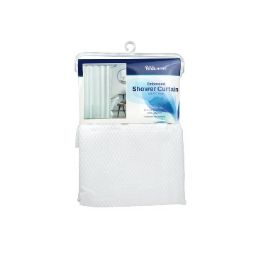 24 pieces Bh S-Curtain W-Hooks 70x72in Wh Polyster - Shower Curtain