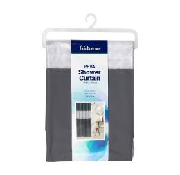 24 pieces Bh S-Curtain W-Hooks 71in 3d Gray Peva - Shower Curtain