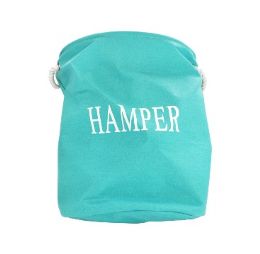 12 pieces Bh Canvas Rd Teal Laundry Hamper 15x19in - Laundry Baskets & Hampers