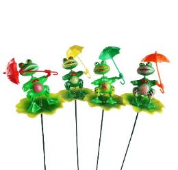 24 pieces Bh Garden Stake Frog Asst 26in - Garden Decor