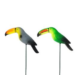 24 pieces Bh Toucan Asst Color Garden Stake 6in - Garden Decor