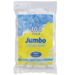 48 pieces Royal Super Jumbo Cotton Balls 100ct - Cotton Balls & Swabs