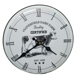 12 pieces Iron Wall Clock Cow Design 11.25 Inches.  - Wall Decor