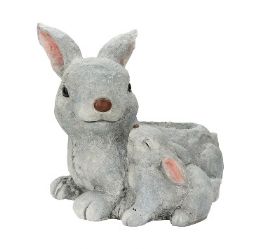 2 pieces Bh Rabbit Pot W Bunny 12x10x12 in - Garden Planters and Pots
