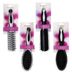 144 pieces Bc Hair Brush 2 Clrs 4 Assortment - Hair Brushes & Combs