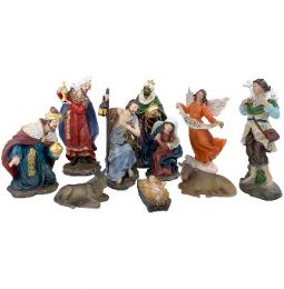 2 pieces Nativity Set 10pc 8 Inches - Religious Decor