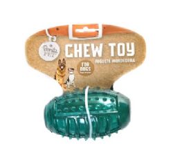 144 pieces Bp Plastic Chew Toy F-Ball 4.25x2.5in gr - Pet Toys