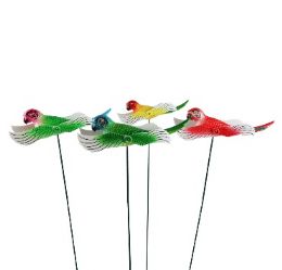 24 pieces Bh Garden Stake Windmill Parrot Asst 26i - Garden Decor