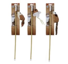 96 pieces Bp Cat Toy On A-Stick 18in Asst - Pet Toys