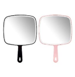 48 pieces Bc Tv Mirror W Handle Asst Colors 8.8x12 - Cosmetic Mirrors