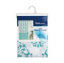 24 pieces Bh S-Curtain W-Hooks 70.9in Damsk Fabric - Shower Curtain