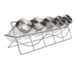 8 pieces Bh Glass Spice Jar 5pc Set W-Rack 80ml - Kitchen Gadgets & Tools