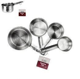 48 pieces Stainless Steel 4pcs Measuring Cups Asst Sizes - Measuring Cups and Spoons