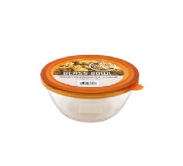 24 pieces Bh Glass Bowl W. Lid 17oz 500ml - Kitchen Bowls