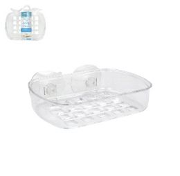 24 pieces Ch Soap DisH-Suct Cup Clear 5.25x4x1.25i - Shower Accessories