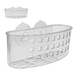 24 pieces Ch BiN-Suct Cup Clear 6.75x2.25x2.5in - Shower Accessories
