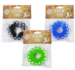 144 pieces Bp Pl. Chew Toy Squeaky Tire 3 Asst 3.75 - Pet Toys