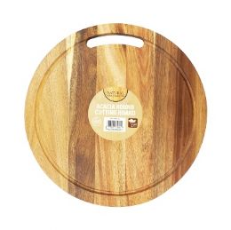12 pieces Acacia Round Cutting Board 13.5x.5 Inches - Cutting Boards