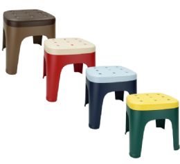 24 pieces Bh Stool Asst Colors 11.4x11.4x12.2 in - Chairs