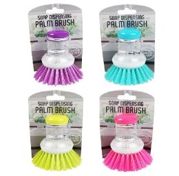 24 pieces Bh Plastic Palm Brush 4 Colors - Cleaning Products
