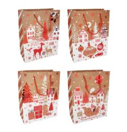 144 pieces Bh Christmas Bag Med Asst Designs - Christmas Gift Bags and Boxes
