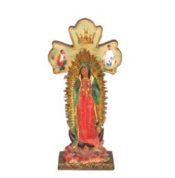 6 pieces Our Lady Of Guadalupe Cross Stand 12 X 4.5 Inches - Religious Decor