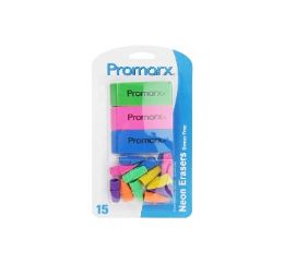 48 pieces Promarx Neon Eraser 15 MultI-Pack - Erasers