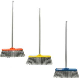24 pieces Bh Upright Broom W Handle Asst Colors - Cleaning Products