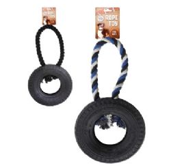 24 pieces Bp Tirebiter Rope Toy Asst Colors - Pet Toys