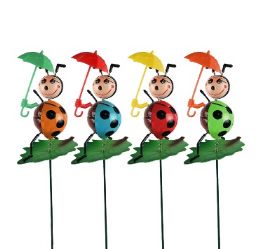24 pieces Bh Garden Stake Lady Bug Asst 26in - Garden Decor