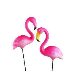 24 pieces Bh Garden Stake Flamingo 26in - Garden Decor