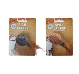 72 pieces Bp Cat Toy Sisal W-Feather 2 Asst - Pet Toys