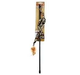 24 pieces Bp Cat Toy On Stick Feathers Pull String - Pet Toys