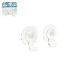24 pieces Ch HooK-Suct Cup Clear Sm 1.25x2in - Shower Accessories
