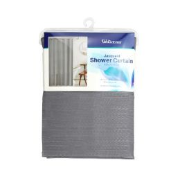 24 pieces Bh S-Curtain W-Hooks 70x72 Gy Poly - Shower Curtain