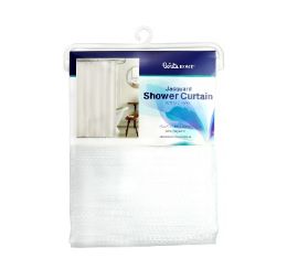 24 pieces Bh S-Curtain W-Hooks 70x72 Wh Poly - Shower Curtain