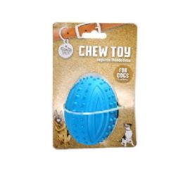 48 pieces Bp Plastic Chew Toy F-Ball 3.5x2.5in bl - Pet Chew Sticks and Rawhide