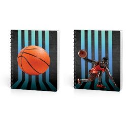 24 pieces Game On 70 Ct Wide Ruled Theme Books, 2 Assorted Designs - Note Books & Writing Pads