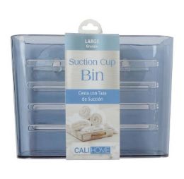 12 pieces Ch BiN-Suct Cup Blue Lg 7.25x3.75x4.75 inches - Shower Accessories