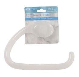 18 pieces Ch Towel HoldeR-Suct Cup Cl 7x4.75x0.5in - Shower Accessories