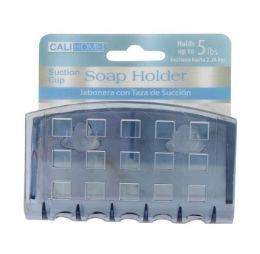 24 pieces Ch Soap HoldeR-Suct Cup Bl 2.25x4x2.50in - Shower Accessories