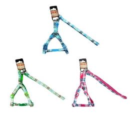 48 pieces Bp Dog Harness & Leash Set Sm 3 Asst Pla - Pet Collars and Leashes