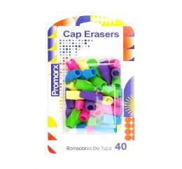 48 pieces 40ct Cap Erasers, Assorted Colors - Erasers
